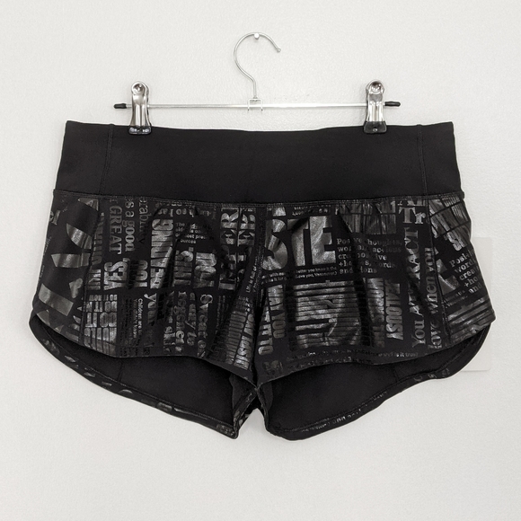 Rare Lululemon 20YR Manifesto Foil Speed Up Short - Picture 2 of 10